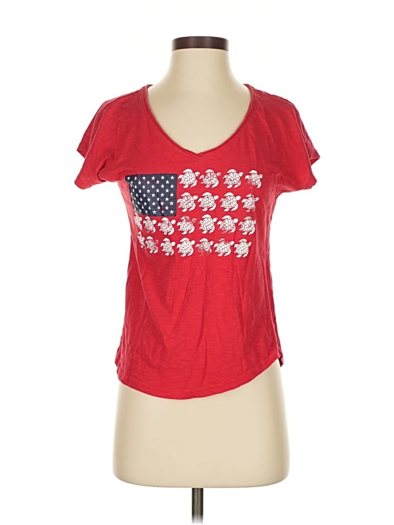 Pre-owned Caribbean Joe Short Sleeve T-shirt In Red