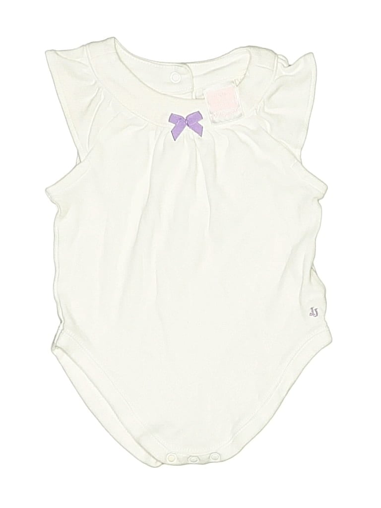 Pre-owned Janie And Jack Babies' Short Sleeve Onesie In White