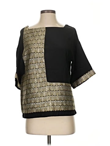 Roberta Freymann 3/4 Sleeve Silk Top (view 1)