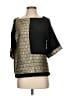 Roberta Freymann 100% Silk Black 3/4 Sleeve Silk Top Size XS - photo 1