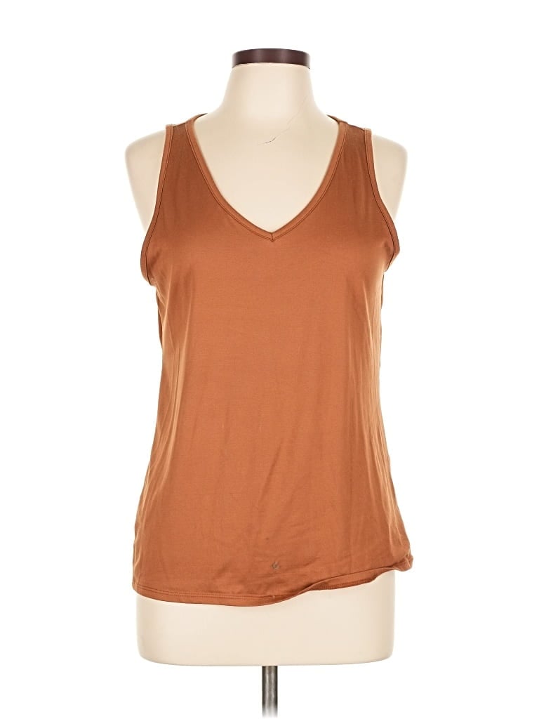 Pre-owned Maurices Tank Top Brown Plunge Neckline Tops