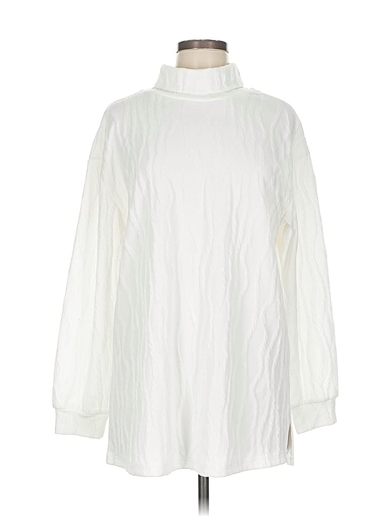 Pre-owned Unbranded Turtleneck Sweater In White