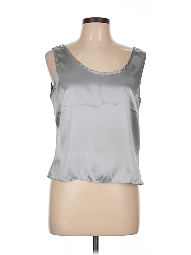Pre-owned Js Boutique Sleeveless Top Silver Scoop Neck Tops