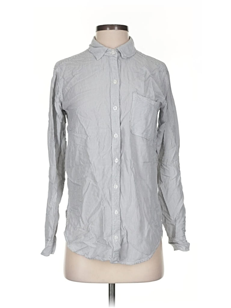 Pre-owned Abercrombie Long Sleeve Button Down Shirt In Gray
