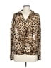 Vince Camuto 100% Polyester Animal Print Brown Long Sleeve Blouse Size M - photo 1
