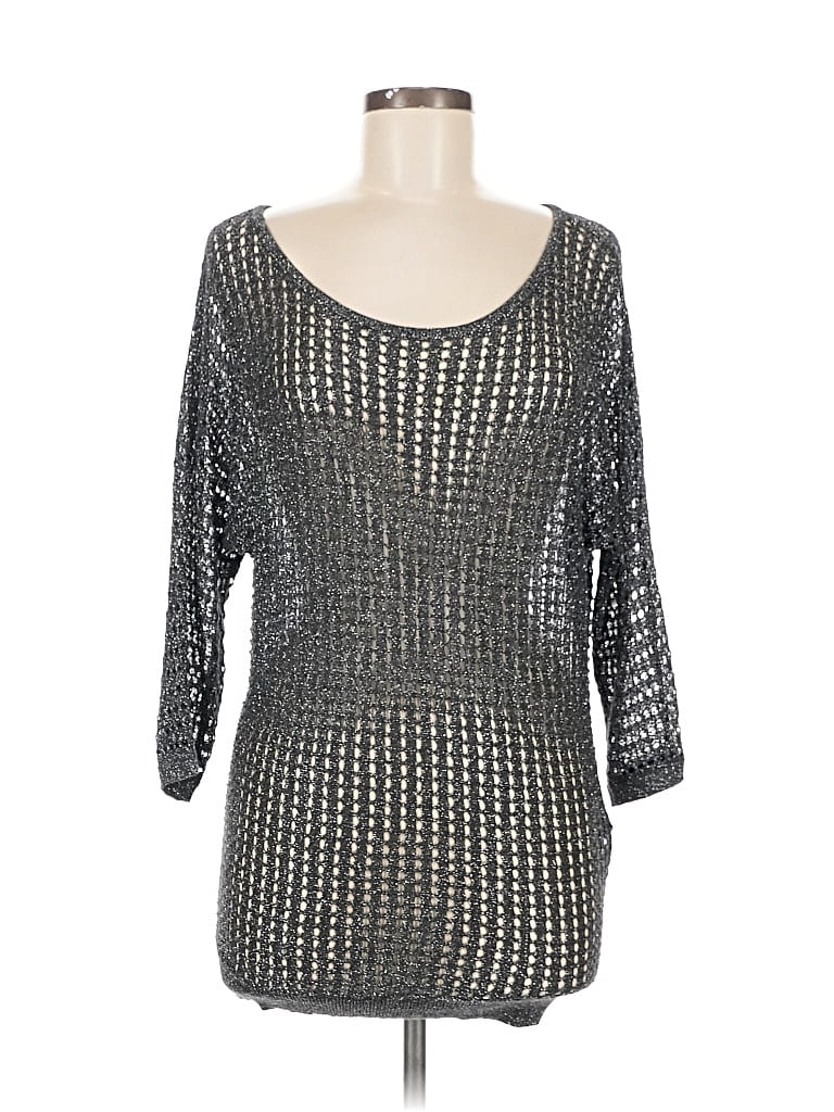 Pre-owned Express Pullover Sweater In Silver