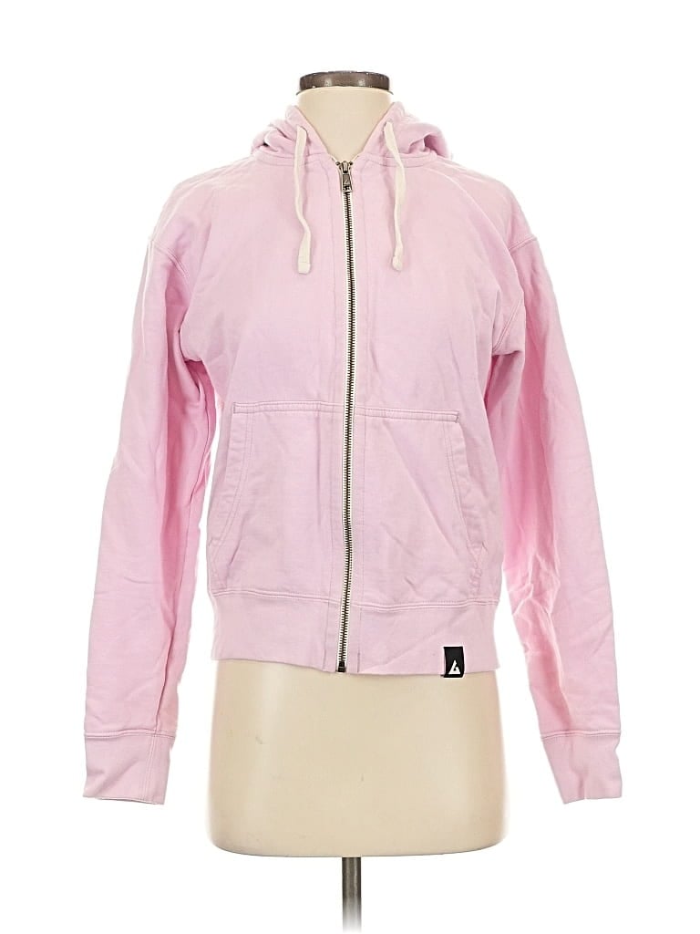Pre-owned American Giant Zip Up Hoodie In Pink