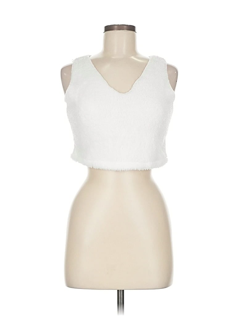 Pre-owned Unbranded Pullover Sweater In White