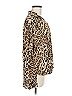 Vince Camuto 100% Polyester Animal Print Brown Long Sleeve Blouse Size M - photo 4
