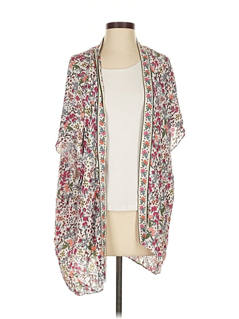 Pre-owned Ann Taylor Loft Kimono In White