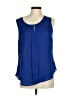 Laundry by Shelli Segal 100% Polyester Blue Sleeveless Blouse Size M - photo 1