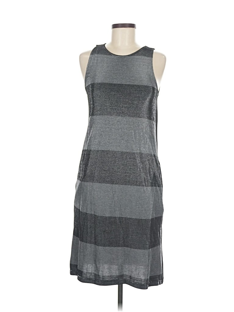 Pre-owned Three Dots Casual Dress In Gray