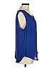 Laundry by Shelli Segal 100% Polyester Blue Sleeveless Blouse Size M - photo 4