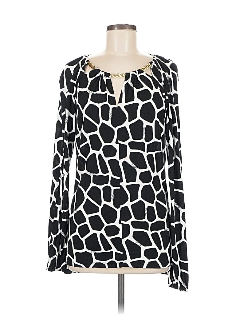 Pre-owned Michael Michael Kors Long Sleeve Blouse In Black