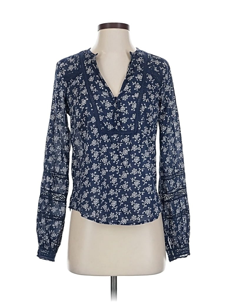 Pre-owned Veronica Beard Long Sleeve Blouse In Blue