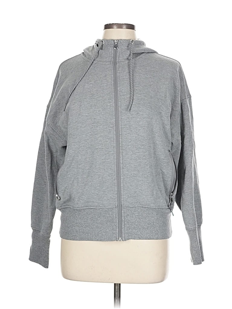 Pre-owned Active By Old Navy Zip Up Hoodie In Gray