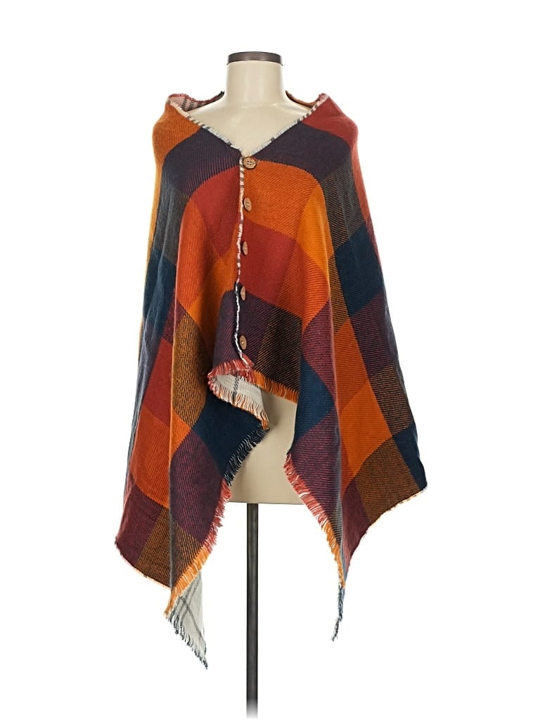 Pre-owned Grace & Lace Poncho In Orange
