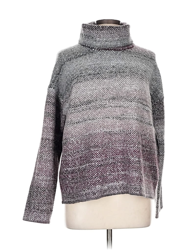 Pre-owned Max Studio Turtleneck Sweater In Gray