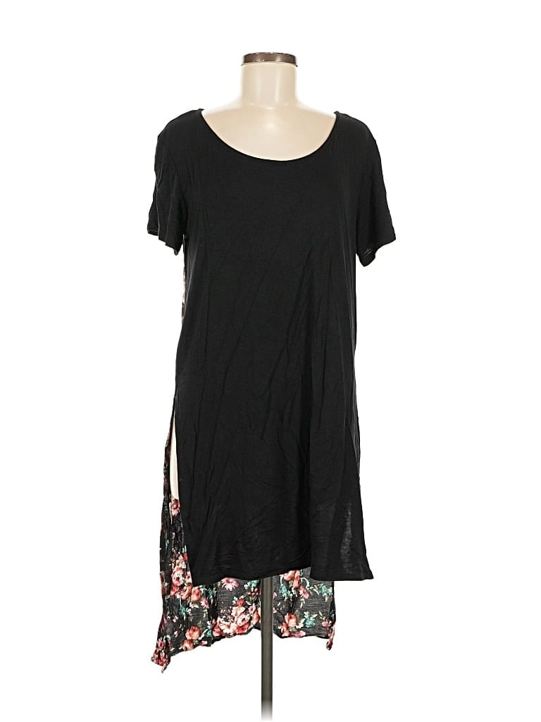 Pre-owned Agnes & Dora Short Sleeve Top Black Scoop Neck Tops