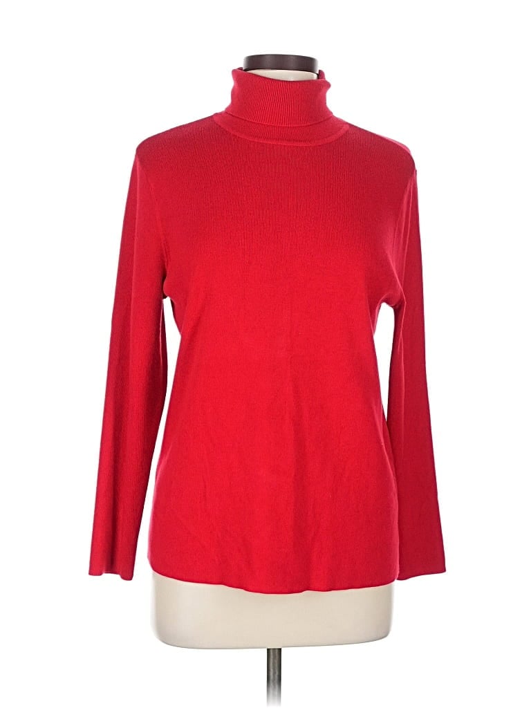 Pre-owned Chico's Turtleneck Sweater In Red