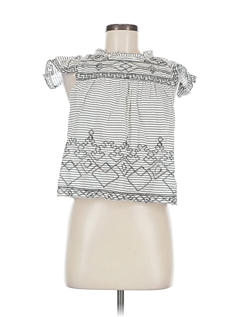 Pre-owned By Anthropologie Sleeveless Blouse In Silver