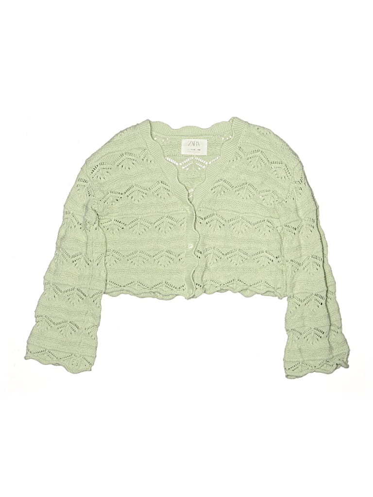 Pre-owned Zara Kids' Cardigan Sweater In Green