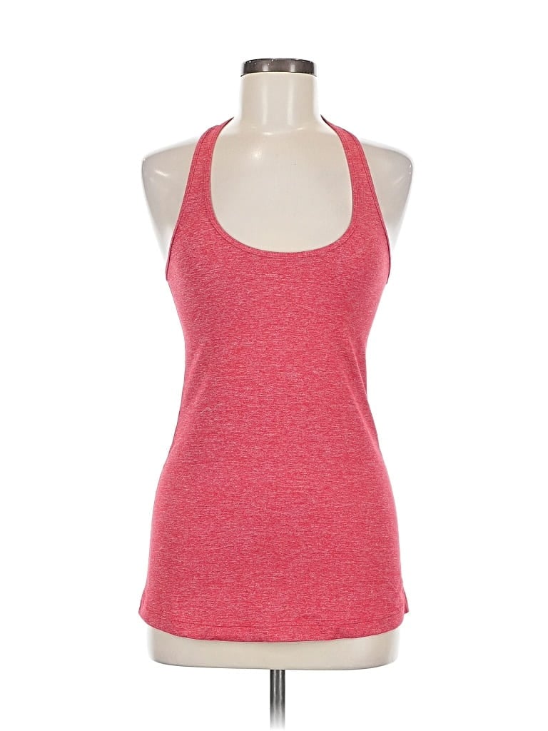 Pre-owned Lululemon Athletica Tank Top Red Halter Neckline Tops