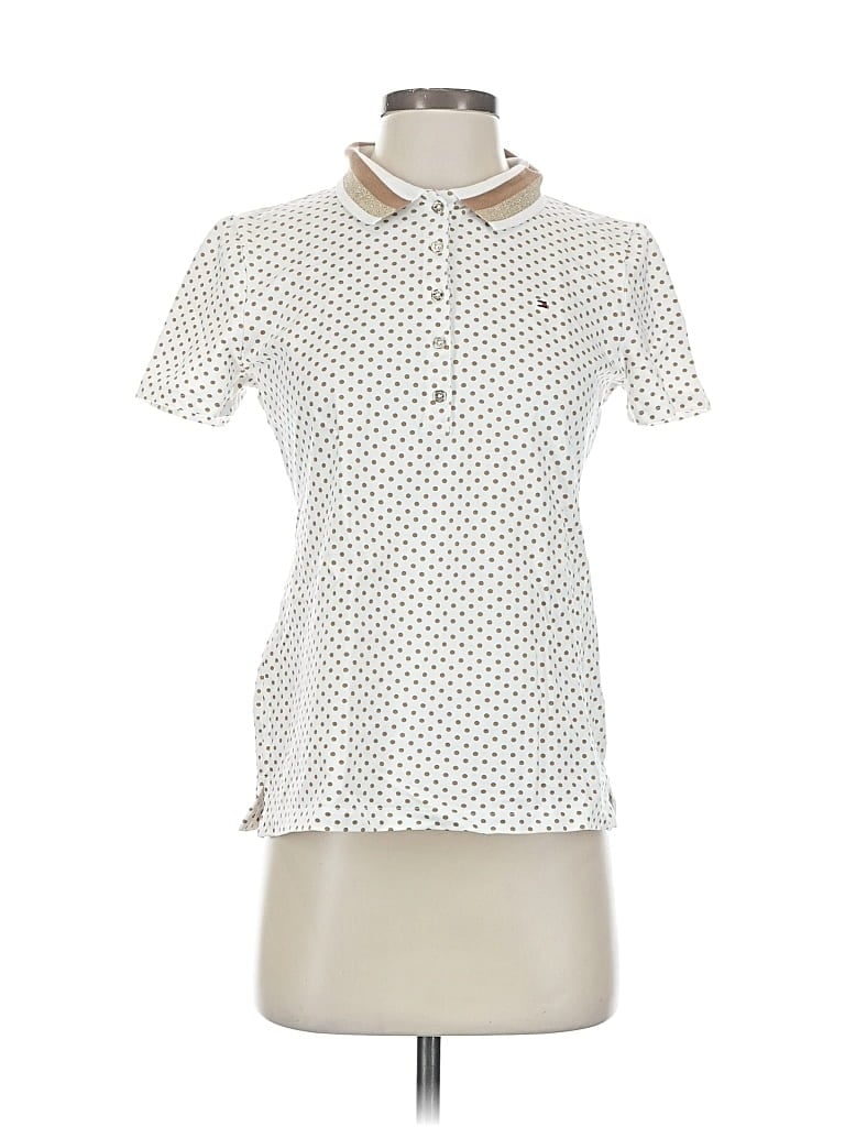 Pre-owned Tommy Hilfiger Short Sleeve Blouse In White