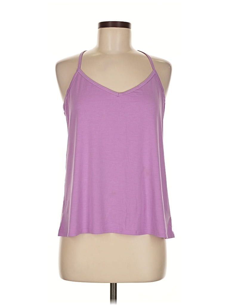 Pre-owned Athleta Tank Top Purple Halter Neckline Tops