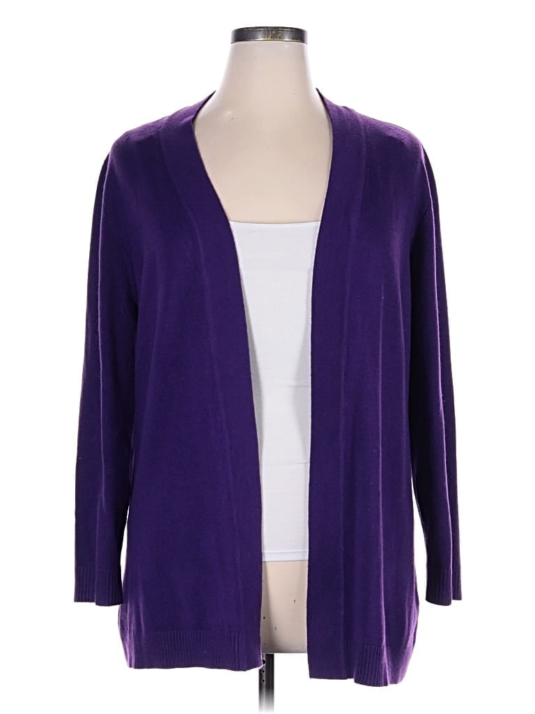 Pre-owned Jm Collection Cardigan Sweater In Purple