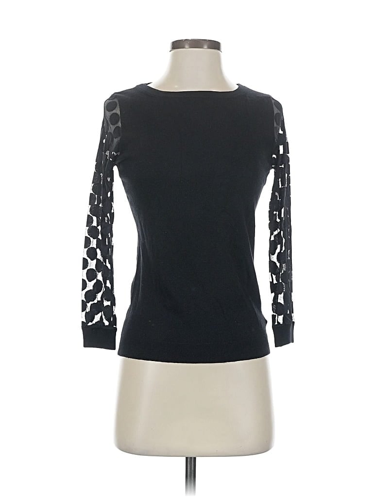 Pre-owned Sparrow 3/4 Sleeve Top Black Boatneck Tops