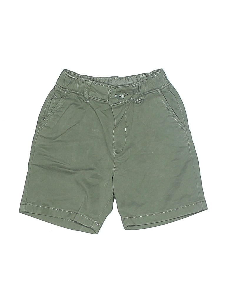 Pre-owned Zara Kids' Khaki Shorts In Green