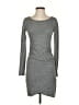 Leith Solid Gray Casual Dress Size S - photo 1
