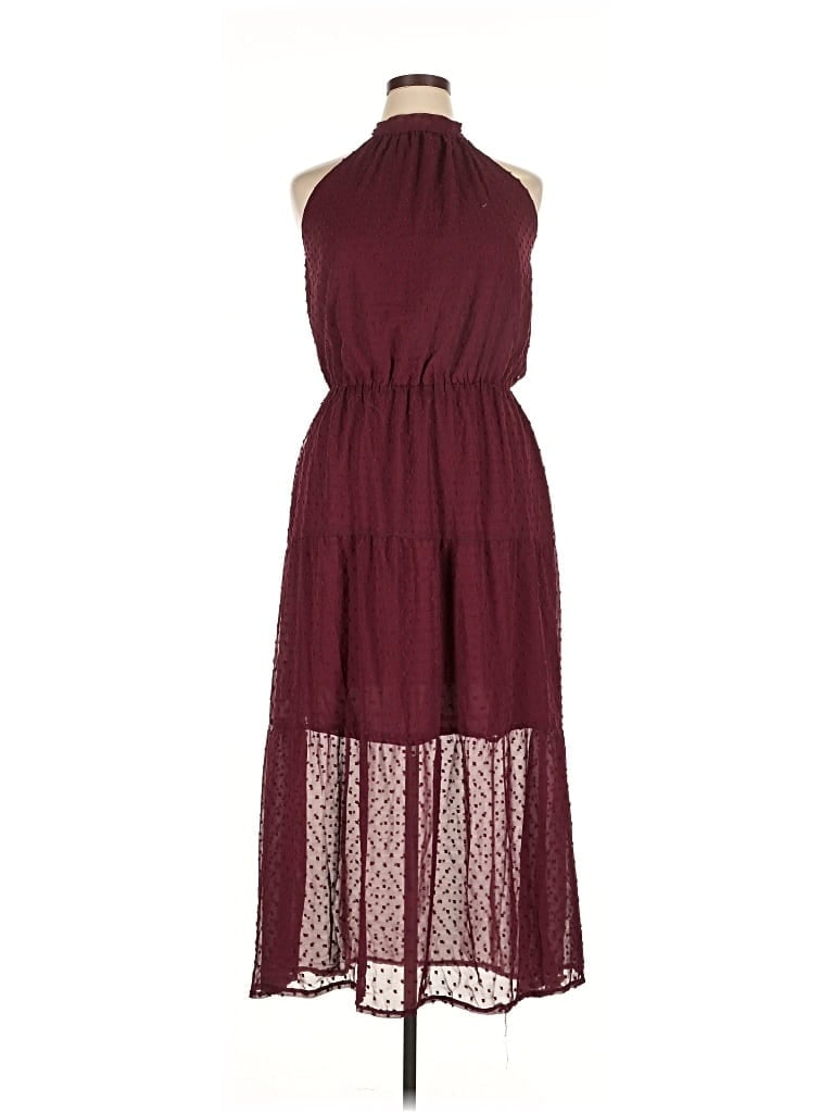 Pre-owned Prettygarden Casual Dress In Burgundy