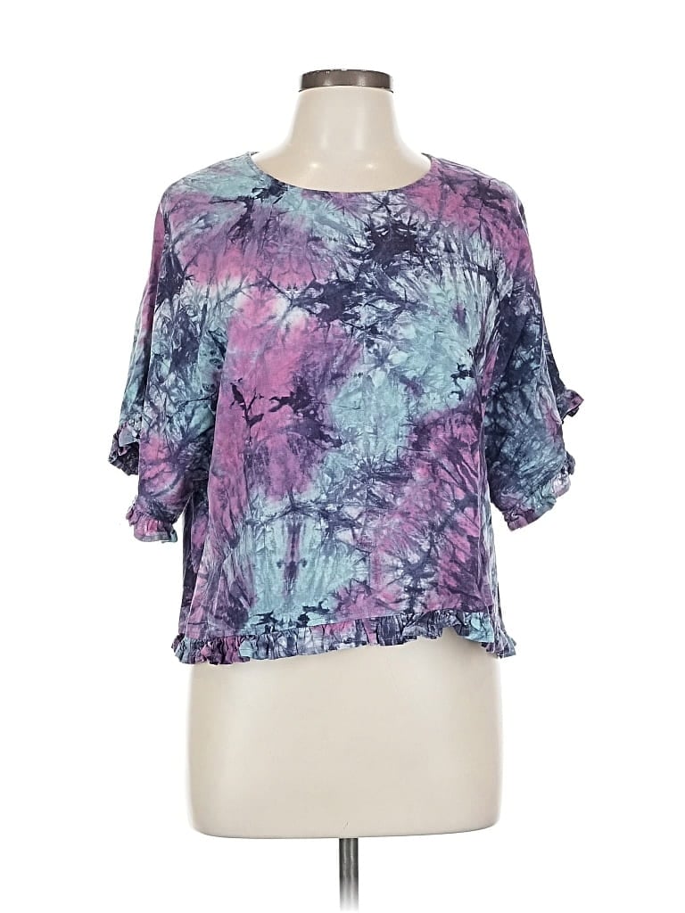 Pre-owned C&c California 3/4 Sleeve T-shirt In Purple