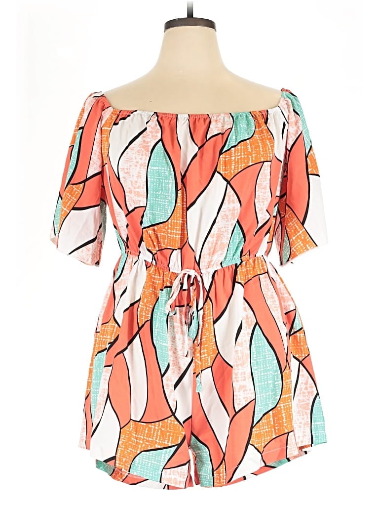 Pre-owned Shein Curve Romper In Orange