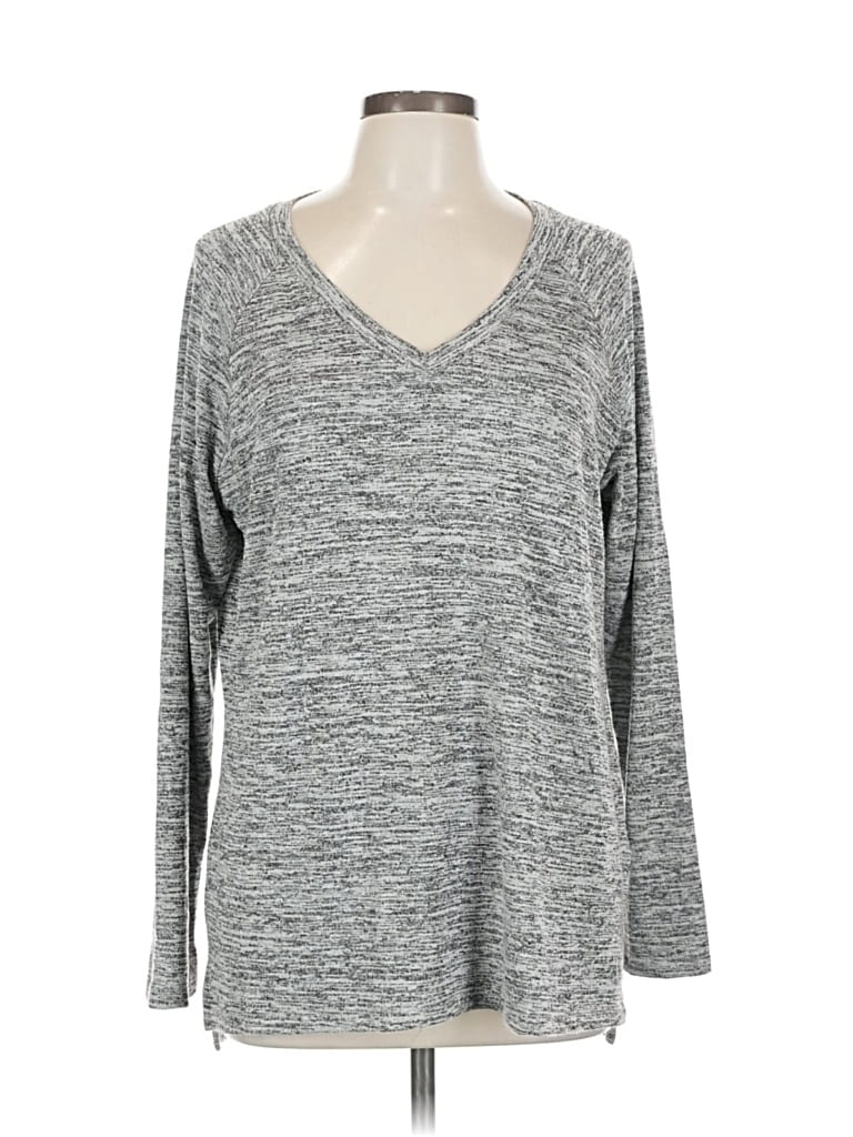Pre-owned Banana Republic Long Sleeve T-shirt In Gray