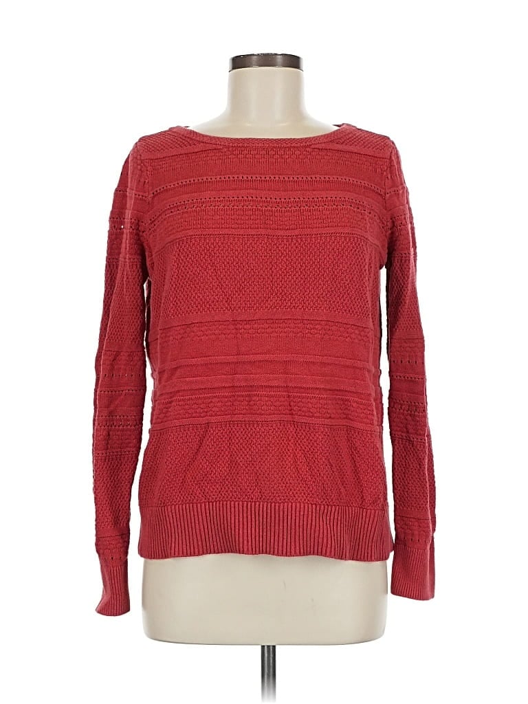 Pre-owned Ann Taylor Loft Pullover Sweater In Red