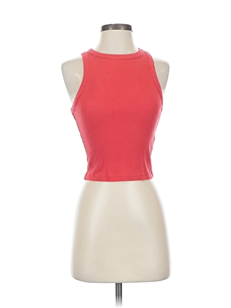 Pre-owned Essentials Tank Top Red Halter Neckline Tops