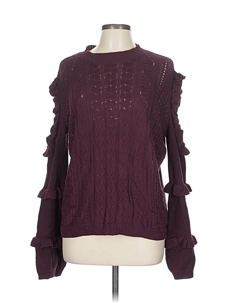 Pre-owned Express Pullover Sweater In Purple