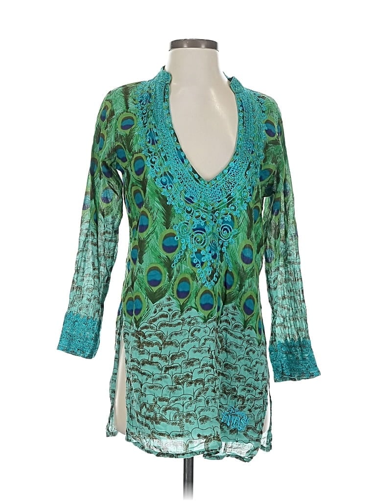 Pre-owned Disney 3/4 Sleeve Blouse In Blue