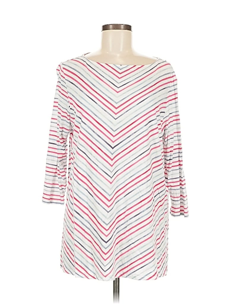 Pre-owned Jjill 3/4 Sleeve T-shirt In White