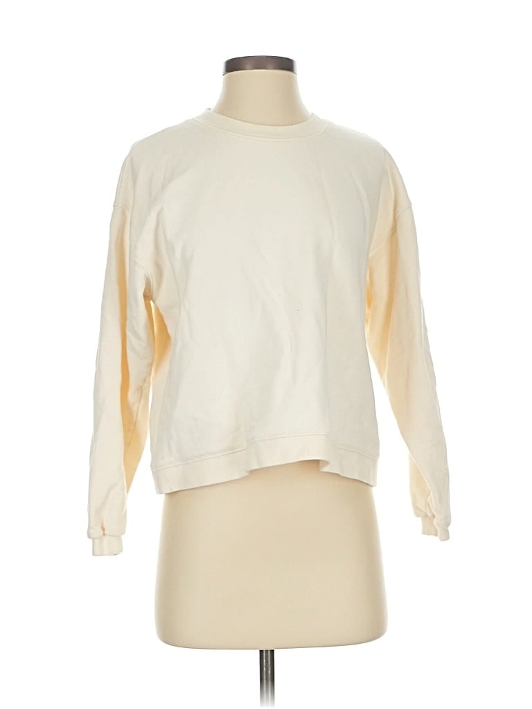 Pre-owned Madewell Sweatshirt In White