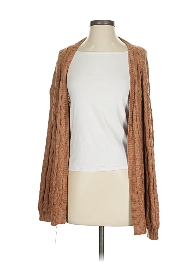 Pre-owned Forever 21 Cardigan Sweater In Brown