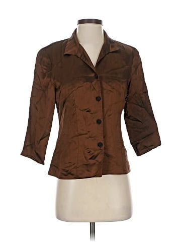 Donna Ricco 3/4 Sleeve Button-Down Shirt (view 1)