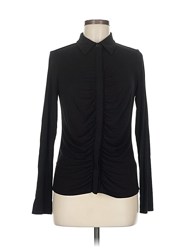 Pre-owned Elie Tahari Long Sleeve Blouse In Black