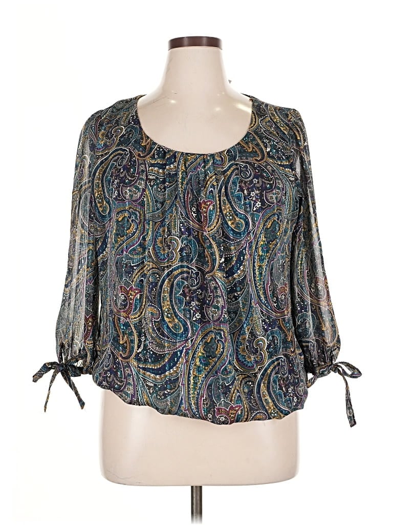 Pre-owned Db Established 1962 3/4 Sleeve Blouse In Gray