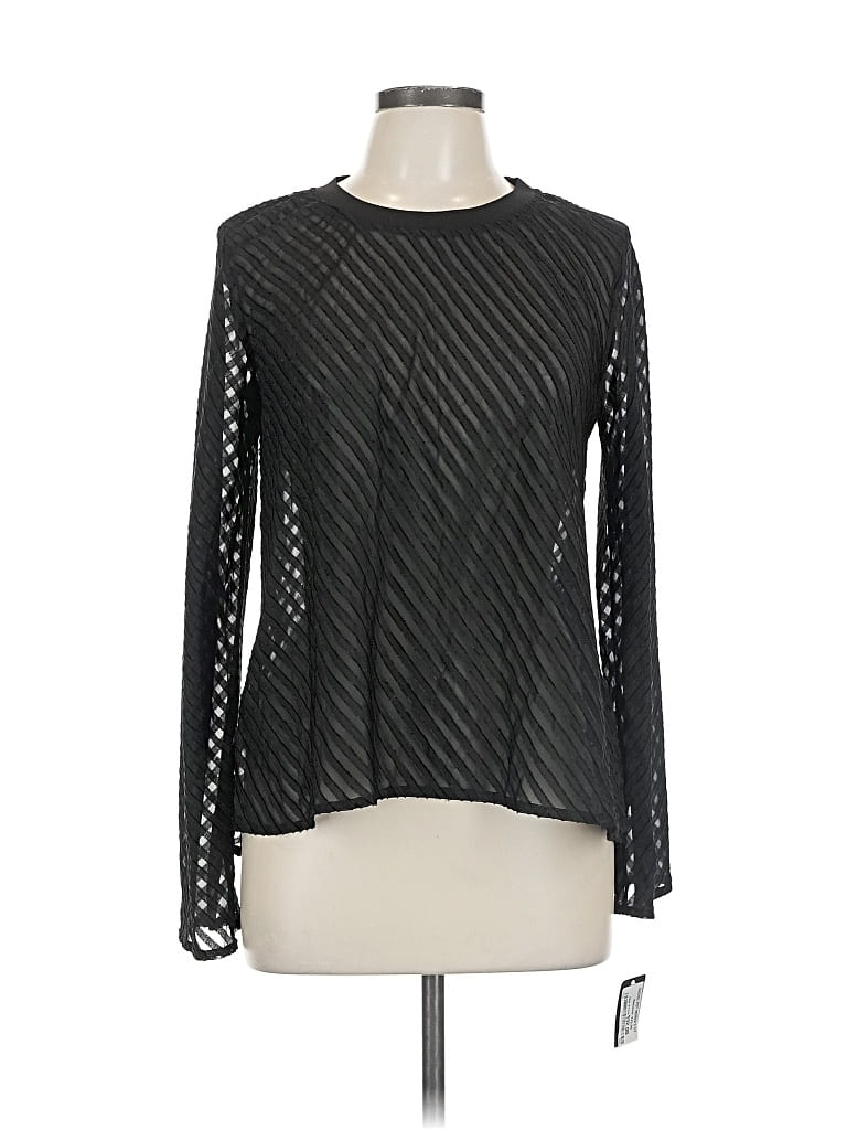 Pre-owned Rachel Rachel Roy Long Sleeve Blouse In Black
