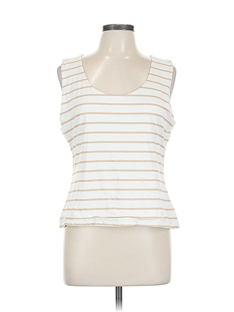Pre-owned Tahari Sleeveless T-shirt In White