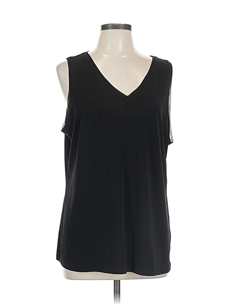 Pre-owned Charter Club Sleeveless Blouse In Black